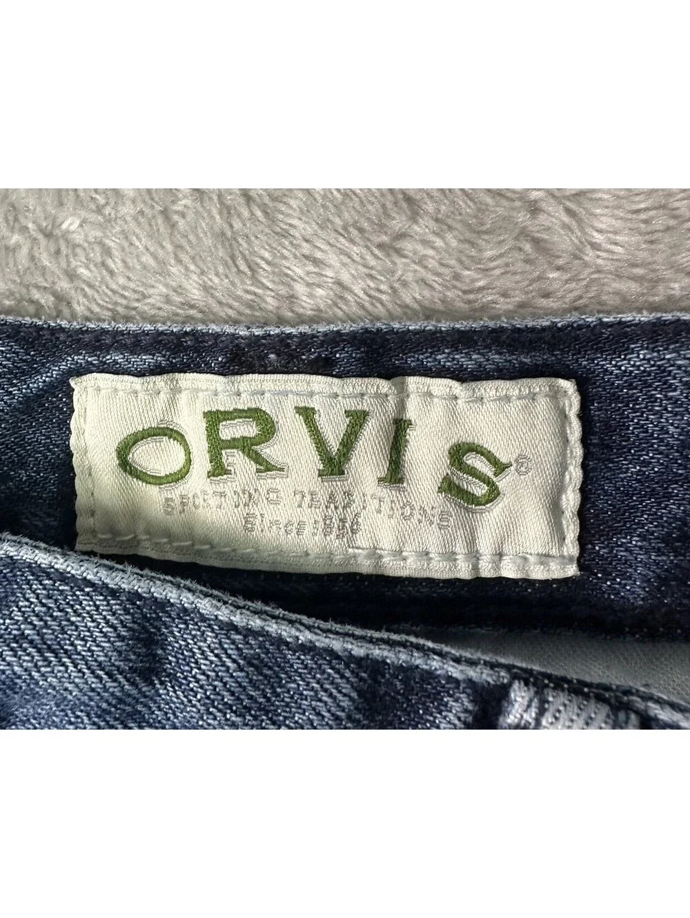 Orvis Mens Straight Leg Original Blue Jeans Pants Size 44  Blue Jean Bundle